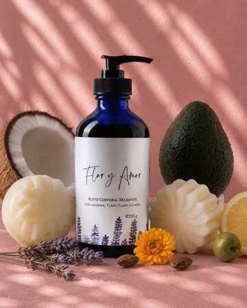Aceite corporal relajante Flor y Amor — Flores MERAKI Tenerife