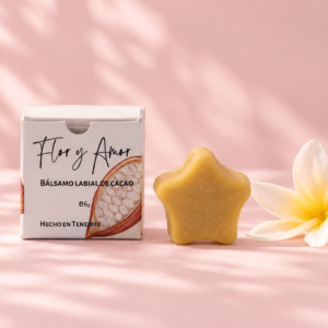 Bálsamo nutritivo de cacao para labios Flor y Amor de 6 g